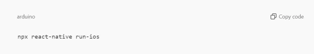 npx react-native run-ios