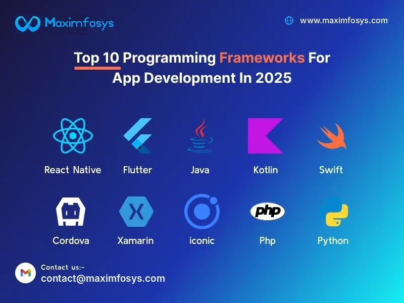 Top 10 Programming Frameworks for App Development